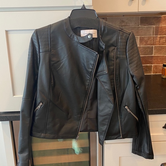 Cupcakes&Cashmere Cherlin Faux Leather Jacket NWOT - Picture 8 of 10